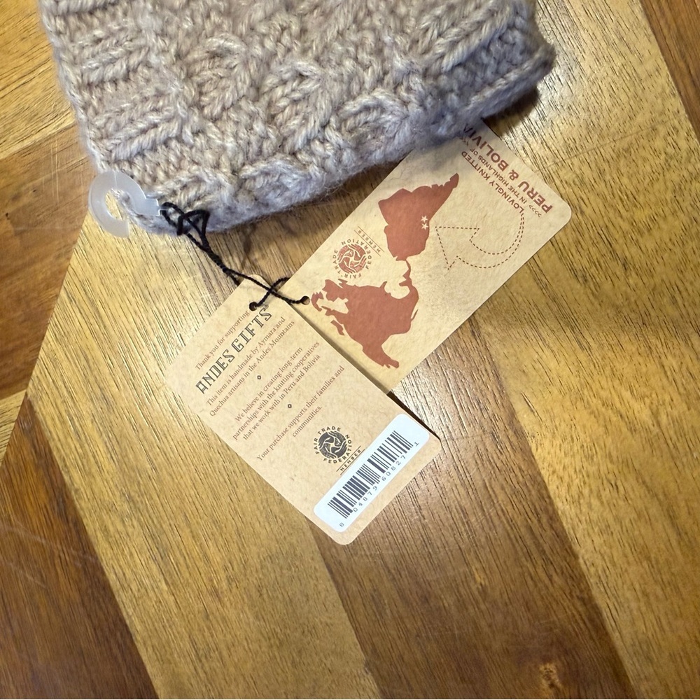 Andes Gifts Knit Cat Ear Warmer alpaca blend head band - Picture 3 of 8